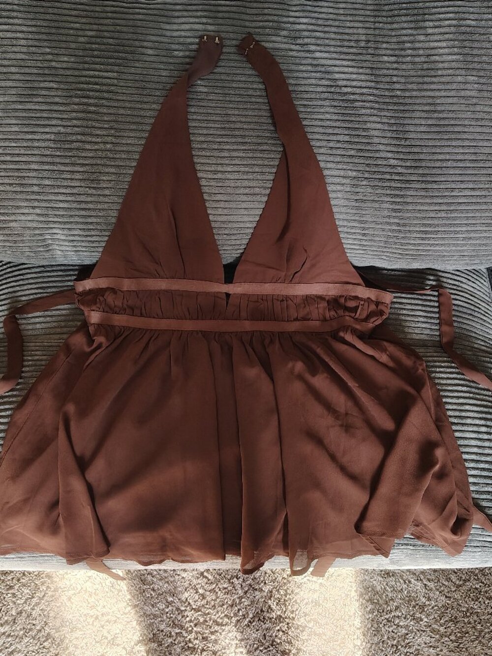 Espresso V - Lined mini dress